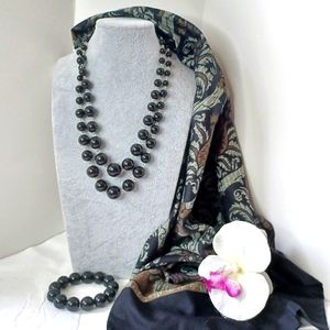 Black Bracelet and matching necklace.